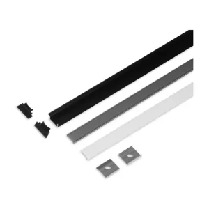 Aluminiumsprofil - Model G til Philips Hue og WiZ - Sort | Skarp pris
