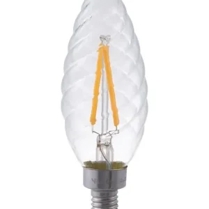 Tryg betaling - E14 - SPL Twisted Candle - Klar - 120lm - 2200K - CRI 95 - Dæmpbar