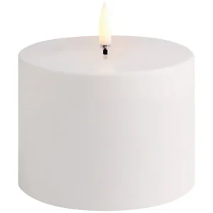 Uyuni - Udendørs LED Bloklys - Hvid - 10,1x7,8 cm - Leveres hurtigt
