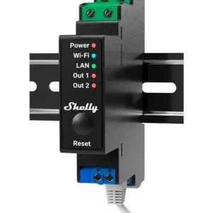 Tilbuddet slutter snart | Shelly - Pro 2Pm - Wi-Fi Relæ/Jalousi, 2 Kanaler Med Effektmåling (230VAC)