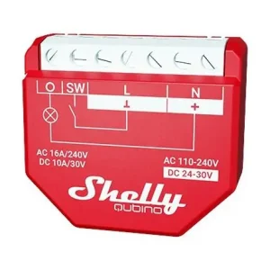 Shelly - Qubino Wave 1Pm - Z-Wave Relæ Med Effektmåling (24VDC/230VAC) - Premium kvalitet