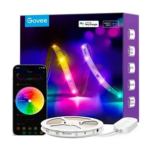 Govee - RGBIC Basic Wi-Fi + Bluetooth LED Strip Lights - 5 Meter - Høj kvalitet
