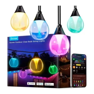 Govee - Outdoor Clear Bulb String Lights | Kun kort tid