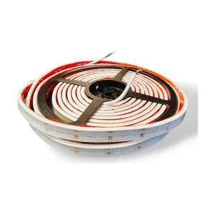 Bedste pris | HiluX RGBW COB LED Strips - 24V - 18W/m - 620lm/m - RGB+3000K - CRI90+ - 5m - IP67