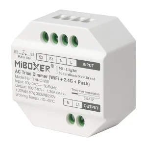 Leveres hurtigt | Miboxer - Dæmper - AC - TRIAC - 300W - 230V - WiFi - 2.4GHz RF