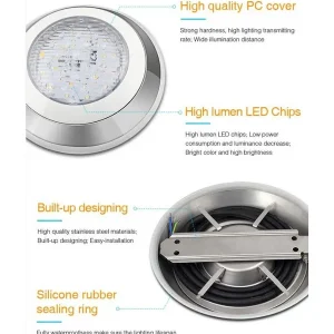 Nem betaling | Miboxer - Pool Lampe - 12W - RGB-CCT - WiFi - IP68 - 24V