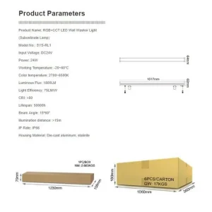 Miboxer - Wall Washer - 24W - RGB-CCT - IP66 - 24V | Netop tilføjet