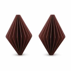 Særpris | Simiu - Juleophæng - 9 cm - Diamant - Bordeaux Rød - 2 pak