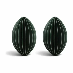 Simiu - Juleophæng - 9 cm - Oval - Grøn - 2 pak - Spar nu