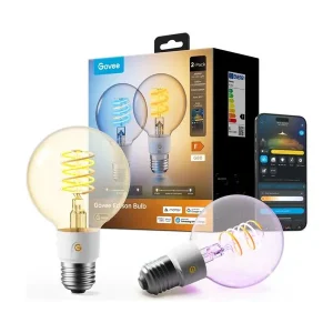 Govee - E27 Smart Globepære - 80mm - 500lm - 2-Pack - Kundernes favorit