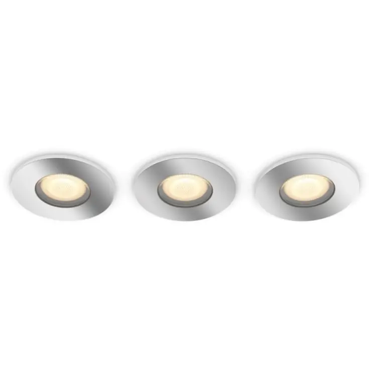 3 stk Philips Hue Adore indbygningsspot, 3-pak - Meget populær