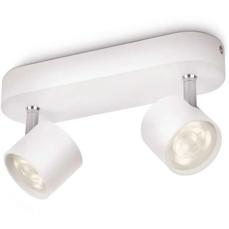 Anbefalet valg | Philips myLiving Star spotlampe, 2 spots, hvid