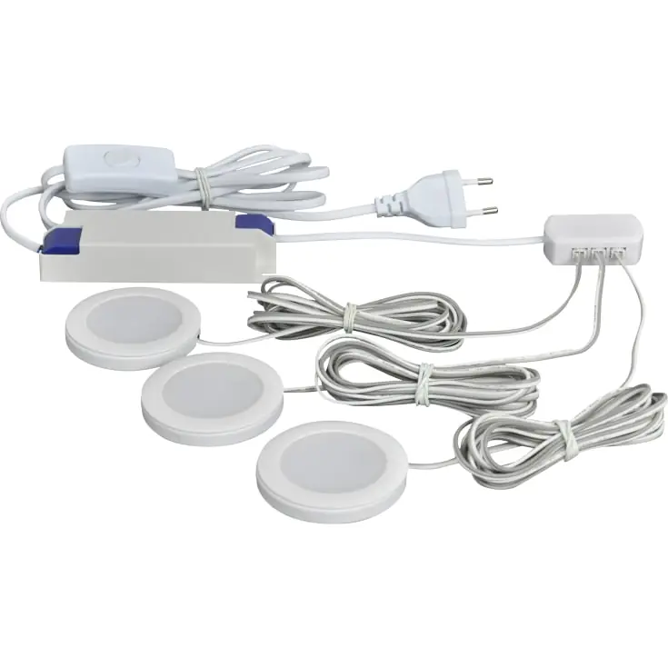 Superpris | Nordtronic Linea møbelspots 3-kit, 3000K, hvid