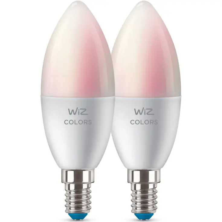 Topprodukt | Wiz E14 kertepære, 2200K-6500K, 4,9W, 2-pak