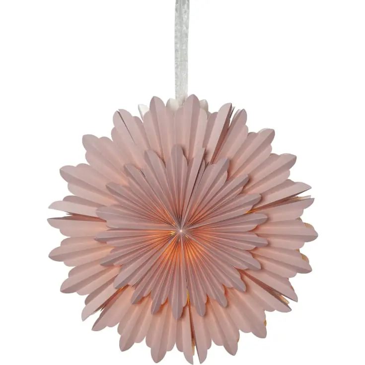 Direkte fra producenten | Star Trading Crystal julestjerne med lys, 50 cm, lyserød