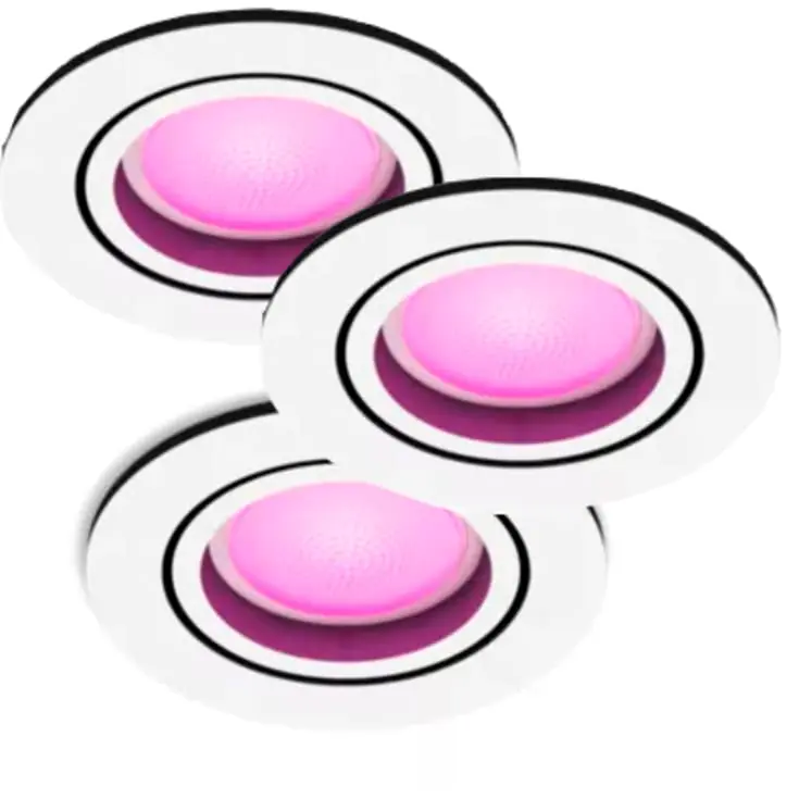 Kan bestilles | Philips Hue Centura indbygningsspot, hvid, 3-pak
