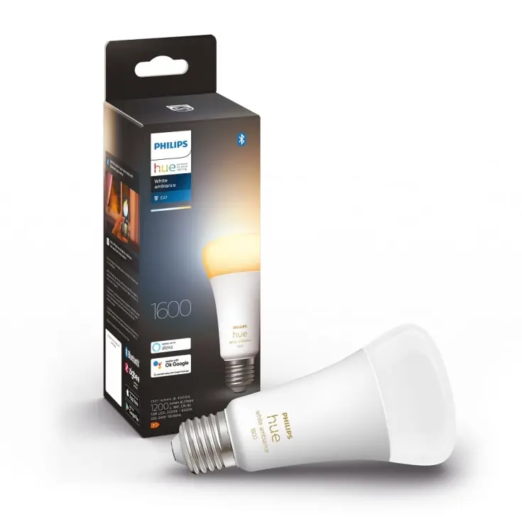 Eftertragtet - Philips Hue White Ambiance E27 standardpære, 2200K-6500K, 13,5W