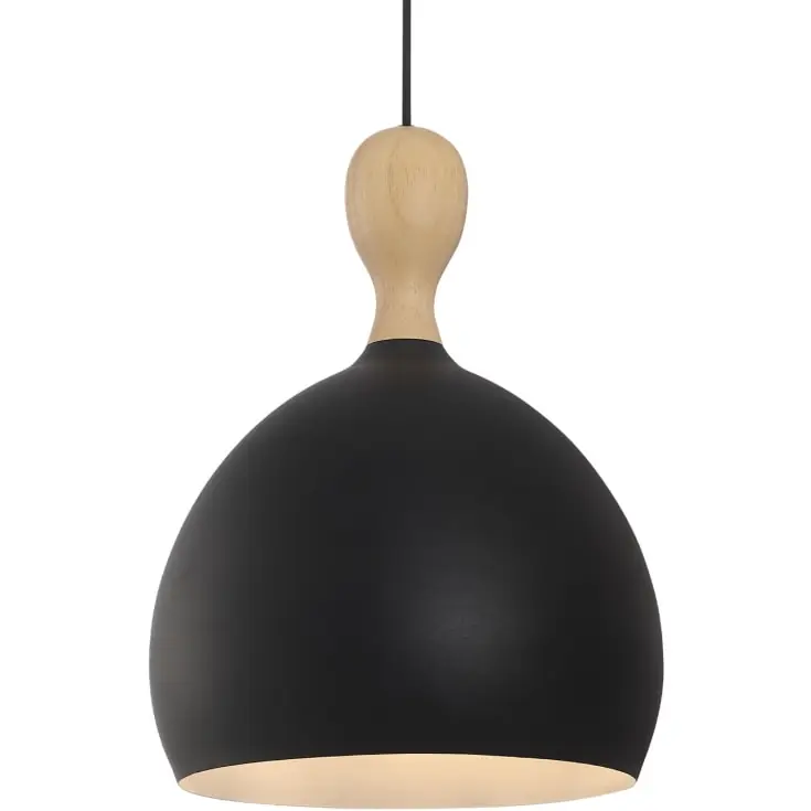 Bedst sælgende - Halo Design Dueodde pendel, sort/metal, Ø30 cm