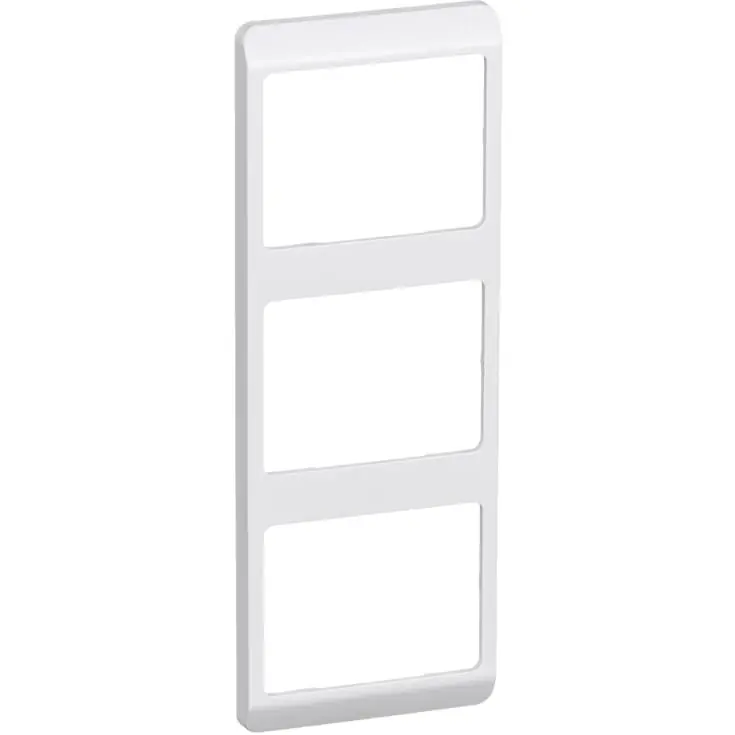 Kan bestilles | LK Opus 66 ramme, 3 modul, lodret, hvid
