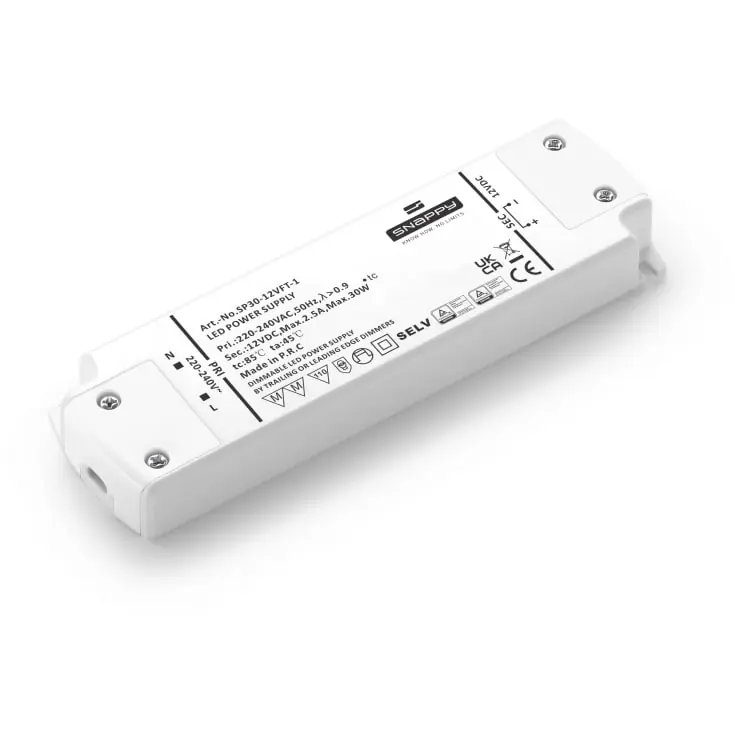 Meget populær - Snappy LED driver, dæmpbar, 12V, 30W