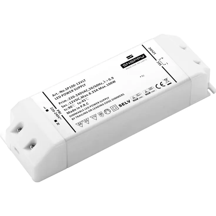 Godt tilbud - Snappy LED driver, dæmpbar, 12V, 100W