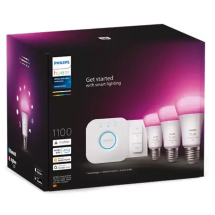 Bestseller - Philips Hue White Color Ambiance E27 standardpære, startsæt