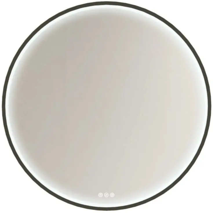 Netop tilføjet - Dansani You Moon spejl med lys, sort, Ø75 cm