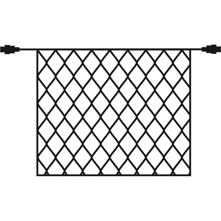 Topprodukt - Sirius Tech-Line udendørs lysnet, 168 varm hvide lys, 1,7x1,4 meter, forlænger