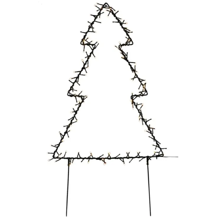 2 stk Nordic Winter metal juletræ med lys, 75 cm | Køb nu