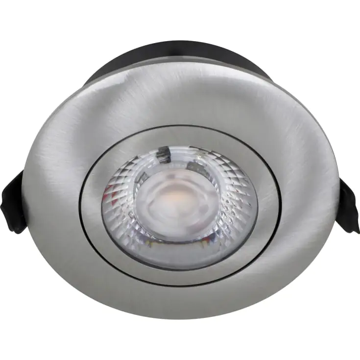 Bestil direkte | Nordtronic Low Profile Flexible indbygningsspot, Ø8,3 cm, DTW, børstet alu