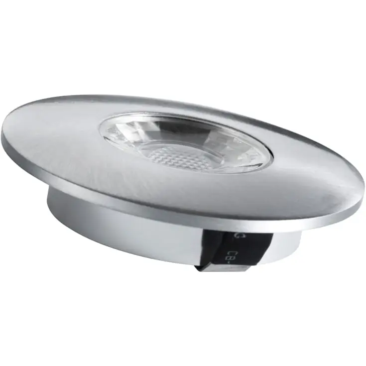 Lumenlight Maestro møbelspot, 3W, børstet stål - Godt tilbud