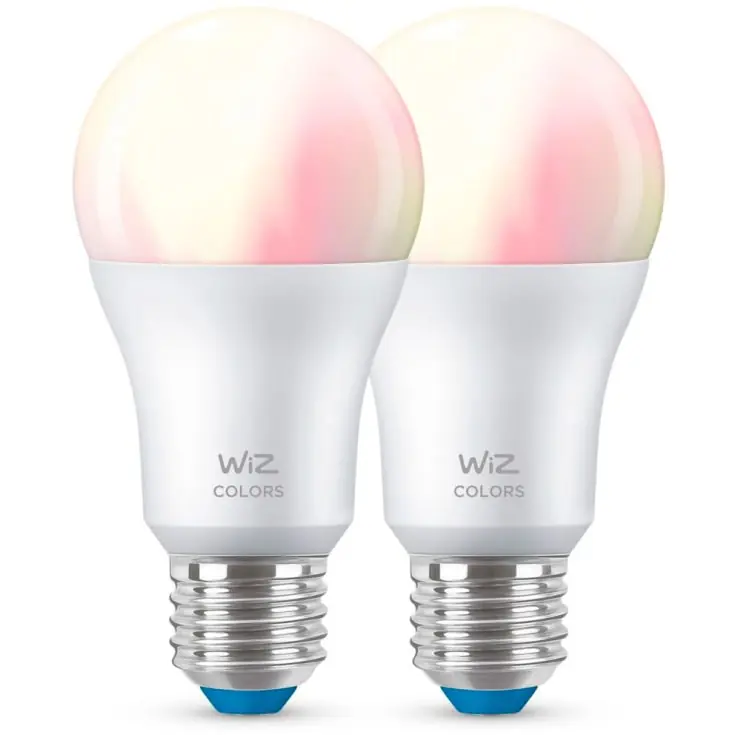 Wiz E27 standardpære, 2200K-6500K, 8W, 2-pak - Få tilbage