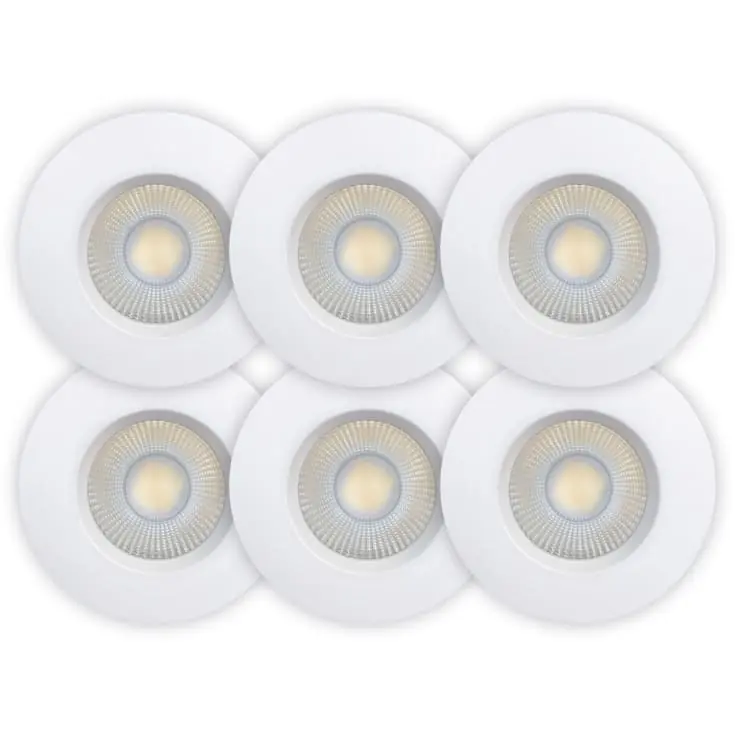 Eftertragtet - Scan Products Sabina Low Profile indbygningsspot, mat hvid, 6 stk