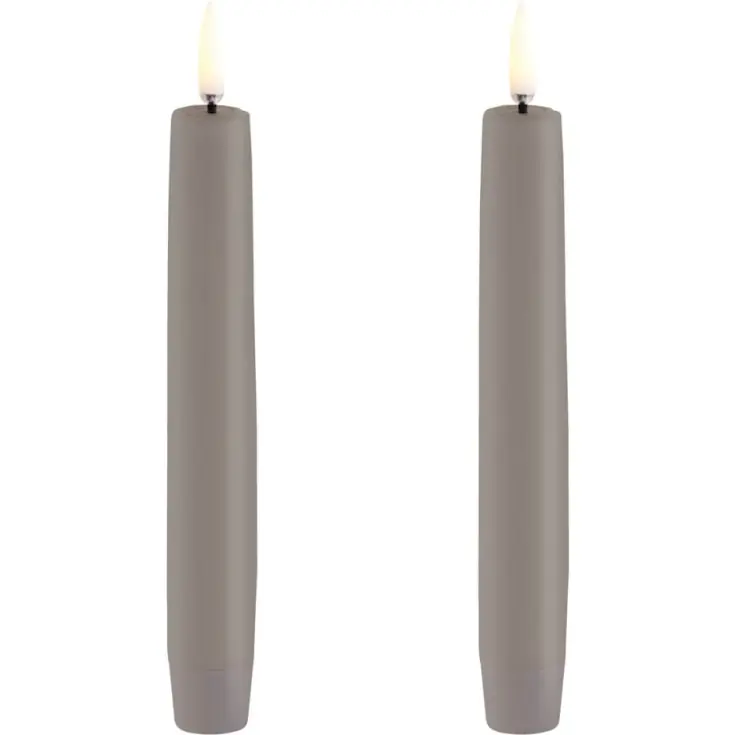 Nedsat pris | 6 stk Uyuni LED kronelys, batteri, beige