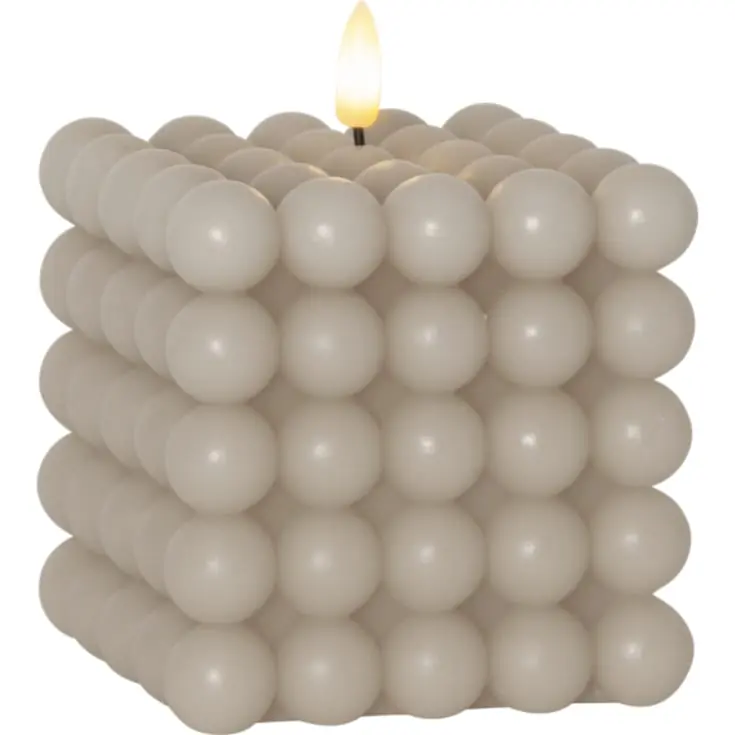 12 stk Star Trading Flamme Dot Bubble LED stearinlys, beige - Supergod pris