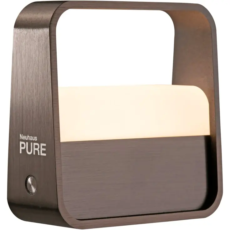 Paul Neuhaus Pure Go Akku genopladelig bordlampe, mørkebrun - Kun i dag