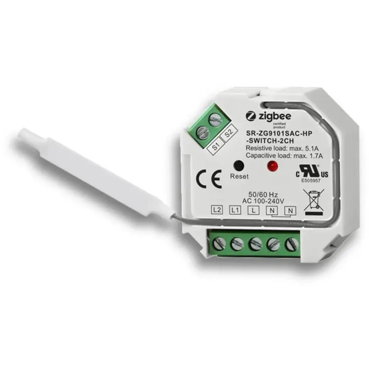 Smartkontakten Zigbee boks relæ, 2 kanaler | Toppris