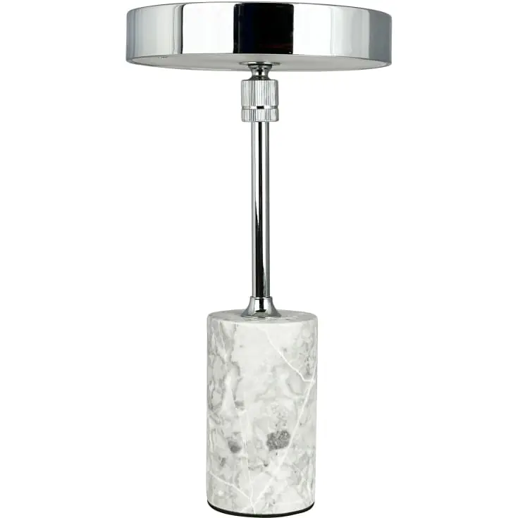 Bestil nemt - Dyberg Larsen Starlight genopladelig bordlampe, grå marmor