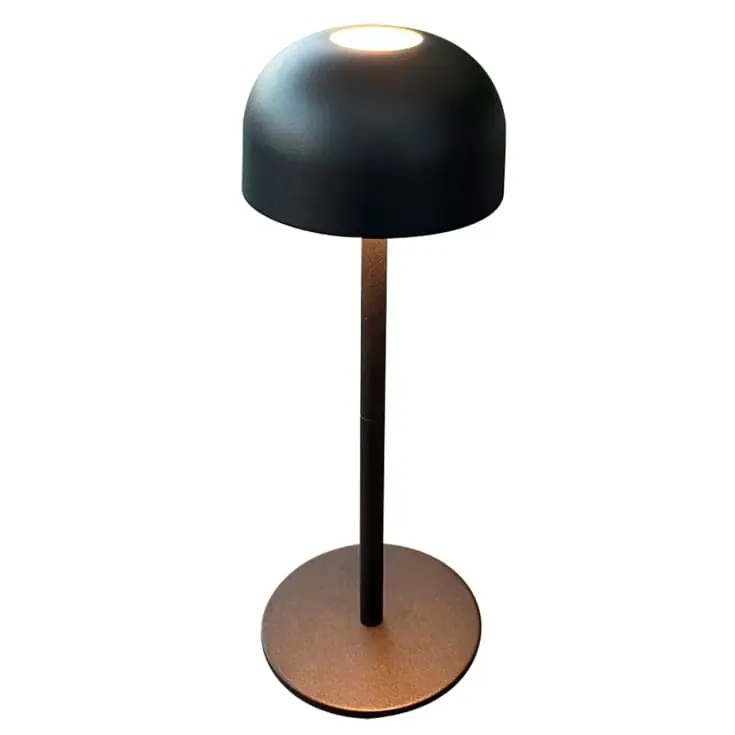 Veli Line Shine genopladelig bordlampe, sort - Hurtig levering