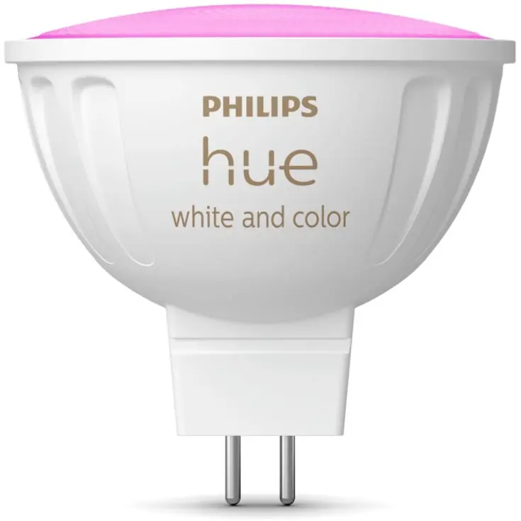 Klar til levering - Philips Hue White Color Ambiance MR16 spotpære, 2200K-6500K, 6,3W