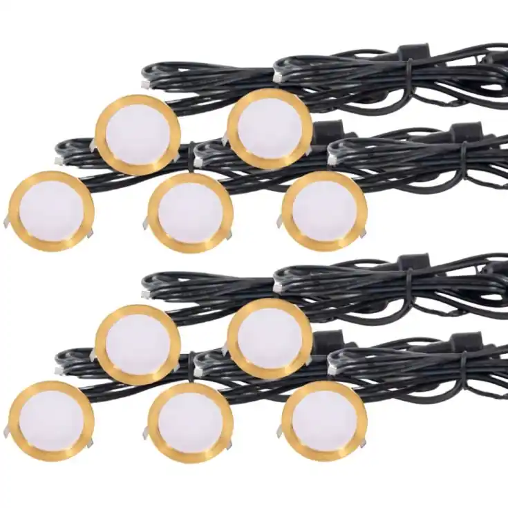Outlet | Light By Juhl Cosmos nedgravningsspot, messing, 10-pak