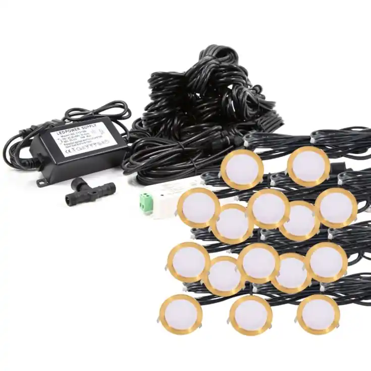 Light By Juhl Cosmos nedgravningsspot, Zigbee, messing, 15-pak | Skarp pris