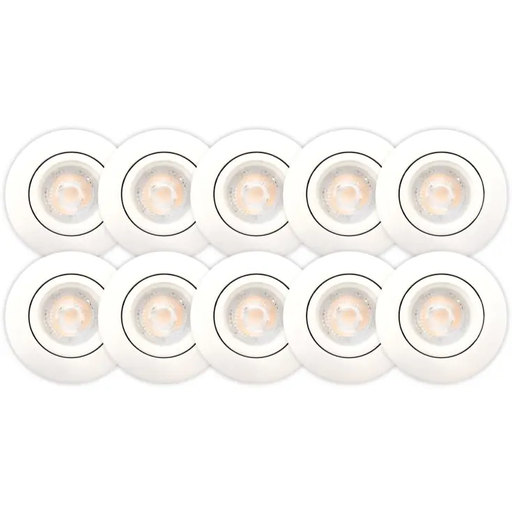 Bestil nu - Scan Products Luna Quick Install 2.0 indbygningsspot, 2700K, mat hvid, 10 stk.