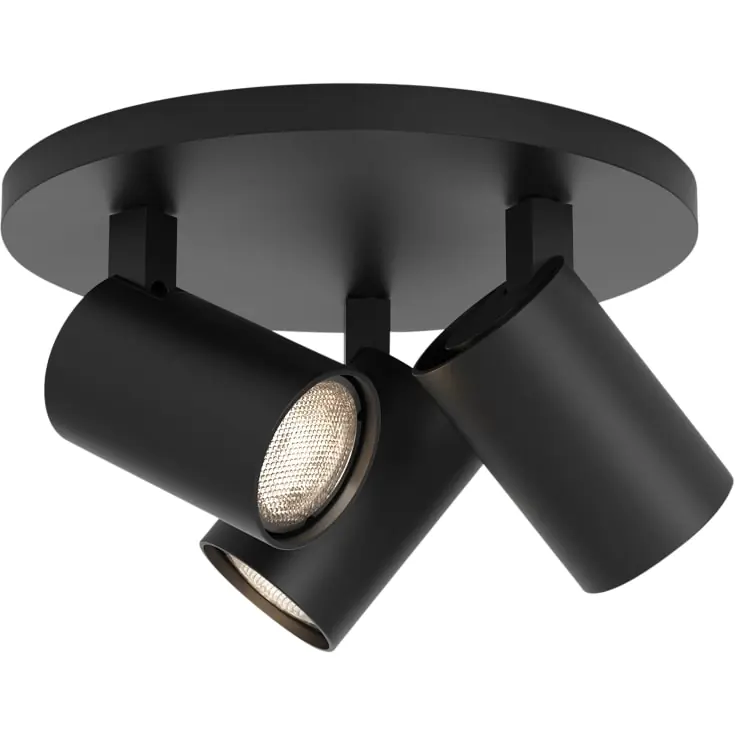 Astro Ascoli Triple Round spotlampe, 3 spots, sort | Ny vare
