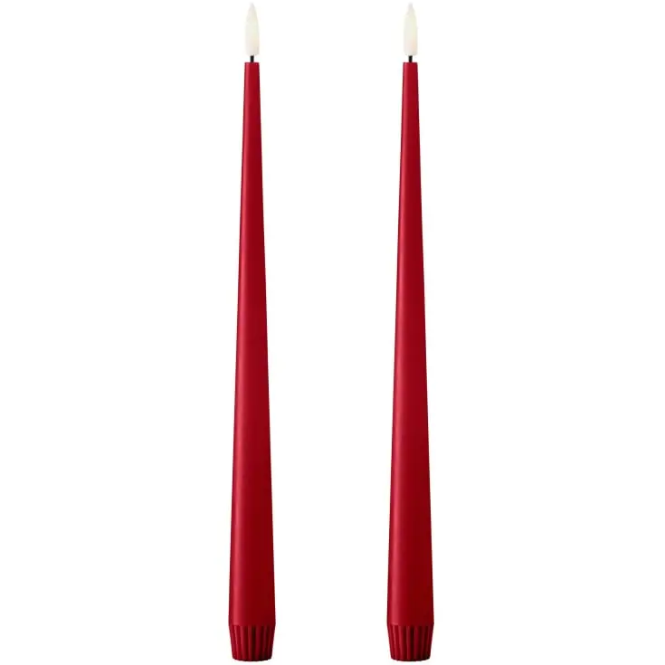 Ester & Erik LED kronelys, 30 cm, rød, 2-pak - Tryg betaling
