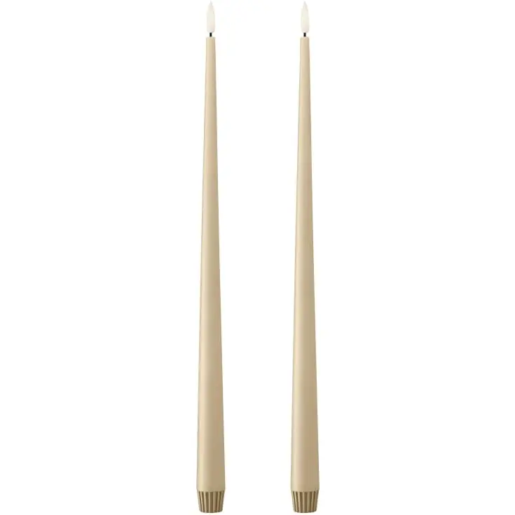 Hurtig forsendelse - Ester & Erik LED kronelys, 40 cm, sand, 2-pak