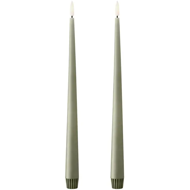 Ester & Erik LED kronelys, 30 cm, grøn, 2-pak - Kun denne uge