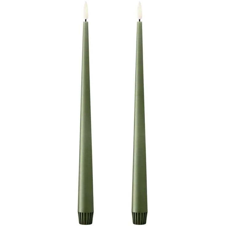 God pris | Ester & Erik LED kronelys, 30 cm, mørkegrøn, 2-pak