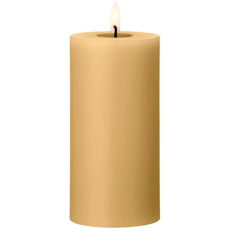Ester & Erik LED bloklys, karry gul, 15 cm - Topkvalitet