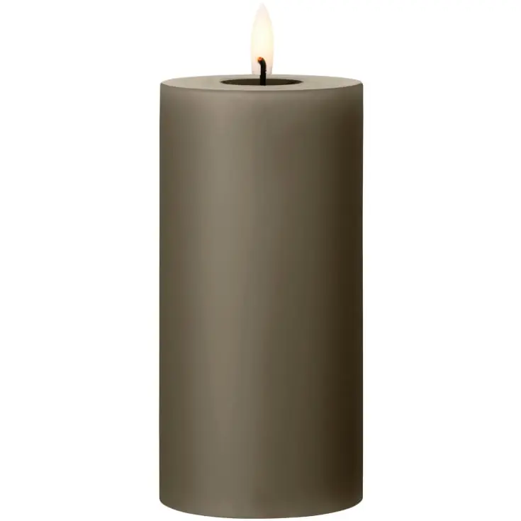 Ester & Erik LED bloklys, brun, 15 cm | Køb direkte